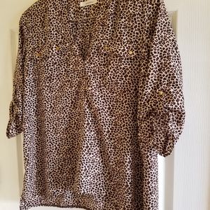Animal print Mandee medium blouse